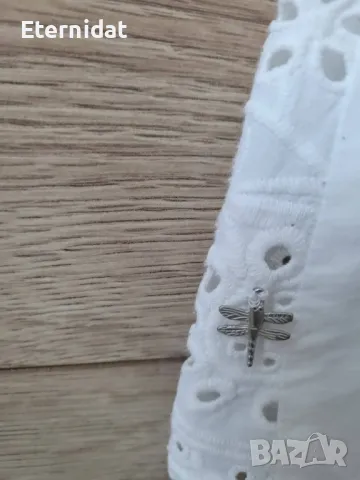 Бяла блуза памучна материя , снимка 4 - Тениски - 50214805