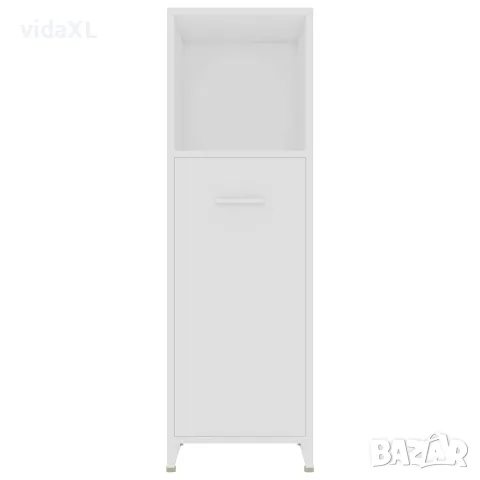 vidaXL Шкаф за баня, бял, 30x30x95 см, инженерно дърво, снимка 6 - Шкафове - 56147717