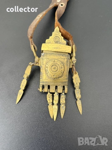 Бронзова кутийка за евзи / кабзи. №7533, снимка 2 - Антикварни и старинни предмети - 52212599