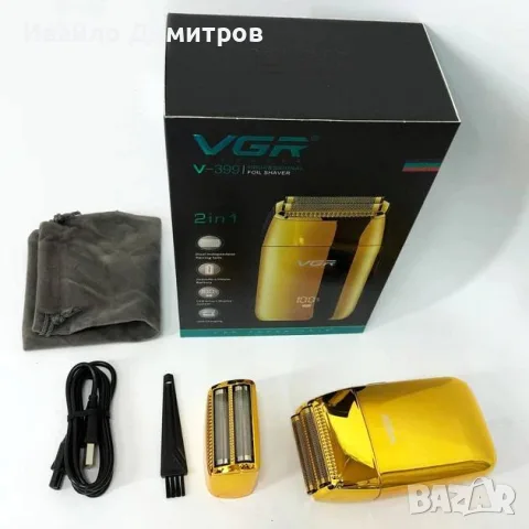 МИНИ БЕЗЖИЧНА САМОБРЪСНАЧКА VGR V-399 С LED ДИСПЛЕЙ И ДВОЙНО ОСТРИЕ, снимка 3 - Електрически самобръсначки - 56072757