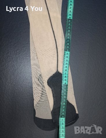 Нови еротични чорапи в телесно и черно, с черен ръб и пета, снимка 10 - Бельо - 42643241