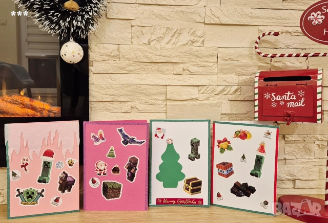 Коледни картички Майнкрафт