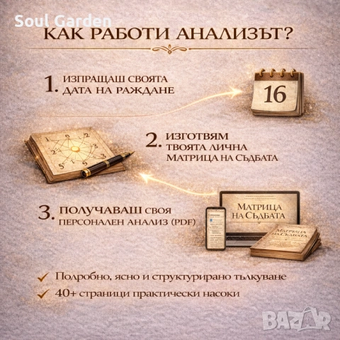 Матрица на Съдбата – Персонален Нумерологичен Анализ (40+ страници), снимка 3 - Друго ясновидство - 53689146