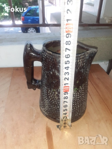 Уникална стара халба кана - българска керамика, снимка 6 - Антикварни и старинни предмети - 53276918