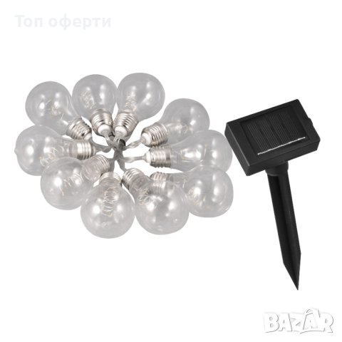 Соларни крушки 10 броя с топла светлина, снимка 3 - Соларни лампи - 41749585