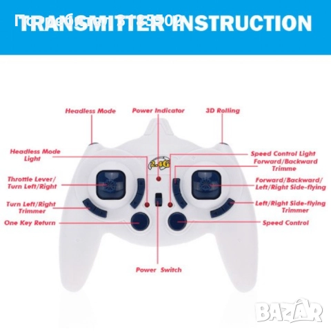 Квадрокоптер Sky Phantom - 2.4G RTF Mini UFO RC AIR UFO, снимка 3 - Дронове и аксесоари - 51513953