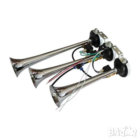 Тройна въздушна тромба 12V с реле и бърза връзка