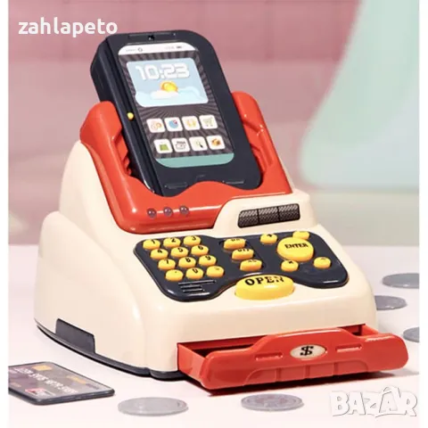 Детски магазин с количка за пазаруване и пос терминал, снимка 4 - Играчки за стая - 48246401