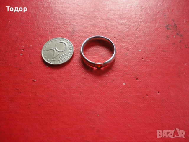 Сребърен пръстен с камък 25, снимка 3 - Пръстени - 53304491