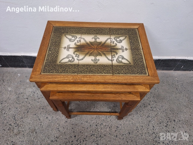 К - т три помощни масички с плочки , снимка 7 - Маси - 53696428