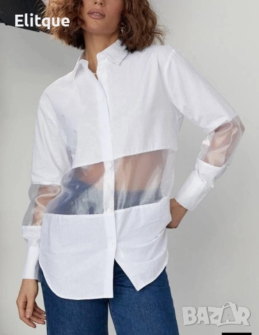 риза с тюл по модел на зара, снимка 3 - Ризи - 52853834