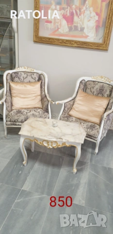 Барокови мебели, холова гарнитура, кресла, маси диван -50%, снимка 10 - Антикварни и старинни предмети - 53481254