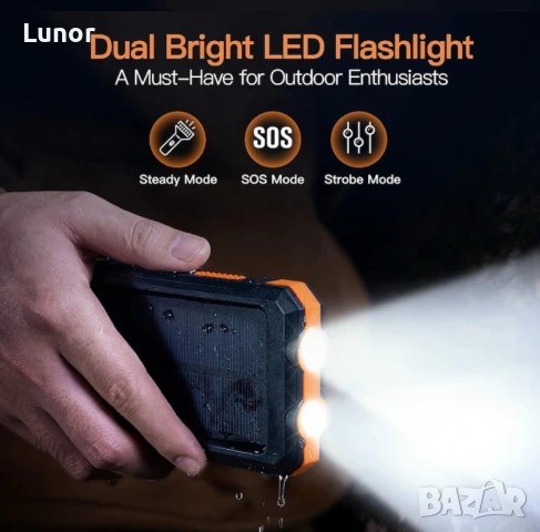 Преносимо соларно зарядно устройство, снимка 4 - Външни батерии - 51346024