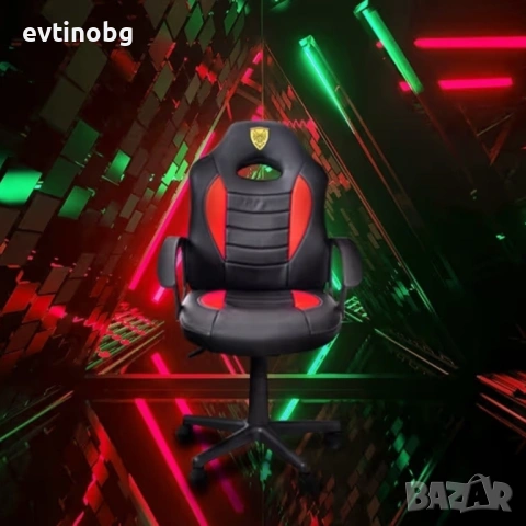 Детски геймърски офис стол – Спортен дизайн, ергономичен и регулируем, снимка 5 - Столове - 53786073