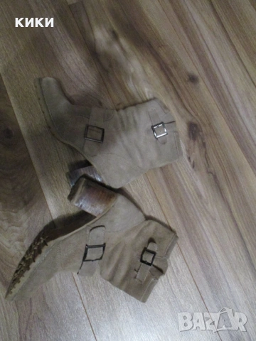 Дамски боти естествен велур/Боти НМ, снимка 17 - Кецове - 51939875