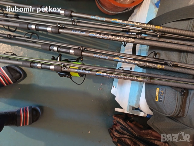 здравейте, продавам 4бр шаранджийски пръчки и 4макари към тях, снимка 4 - Въдици - 53657187