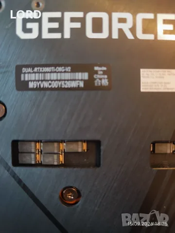 Видеокарта Asus RTX 3060Ti 8GB Dual OC V2, снимка 3 - Видеокарти - 56086528