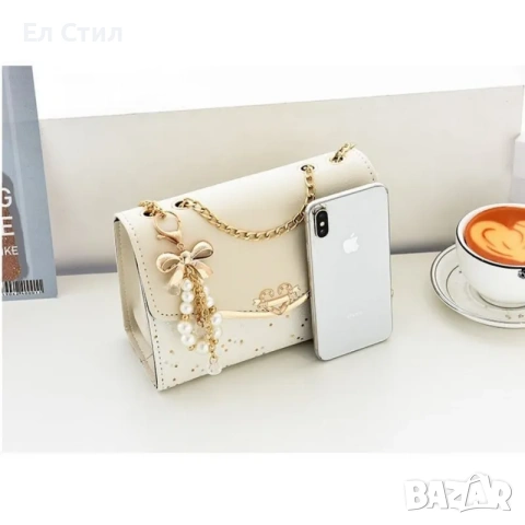 💕Дамска чанта- черна и екрю, снимка 9 - Чанти - 53563037