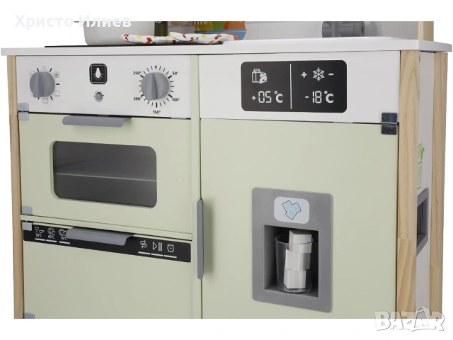 Детска Дървена Кухня Малкия Готвач Звуци Светлини Аксесоари, снимка 5 - Играчки за стая - 53793275