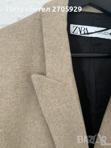 Вълнен блейзър / сако Zara, размер S/М, снимка 3 - Сака - 53696187