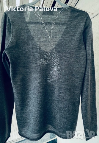 Модна къща ZADIG & VOLTAIRE - ексклузивна колекция блуза с кристали , снимка 12 - Блузи с дълъг ръкав и пуловери - 53368744