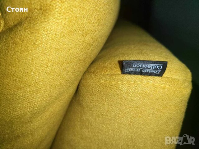 Жълт П образен ъглов диван от плат Dieter Knoll ZE-EM20075, снимка 10 - Дивани и мека мебел - 44244515