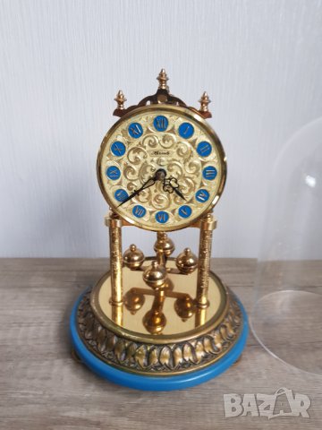 Немски настолен кварцов часовник HERMLE, снимка 6 - Антикварни и старинни предмети - 35926540