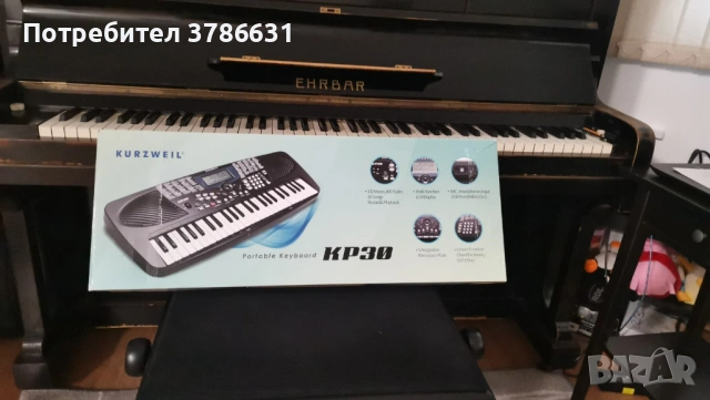 Синтезатор Kurzweil KP30 и стойка, снимка 3 - Синтезатори - 53027363