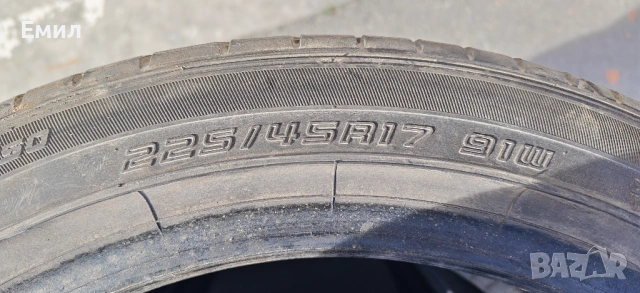 225/45r17 - DUNLOP- Летни, снимка 6 - Гуми и джанти - 53594503