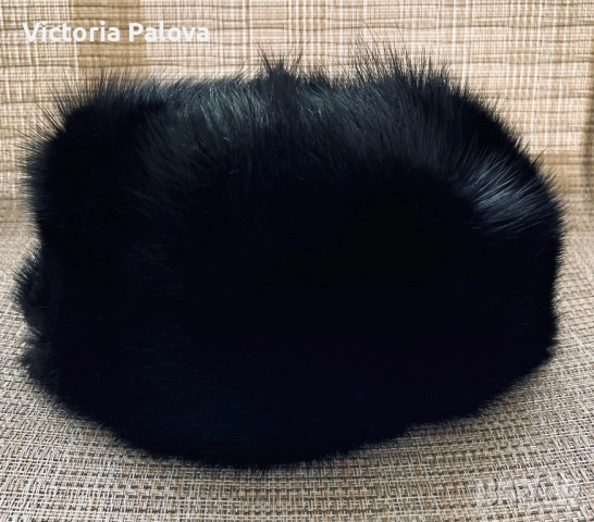 Луксозна норкова шапка PILLBOX  Италия, снимка 7 - Шапки - 52673151