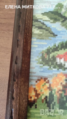 Гоблен "Есен" в дървена рамка и антирефлексно стъкло, снимка 4 - Гоблени - 50529834