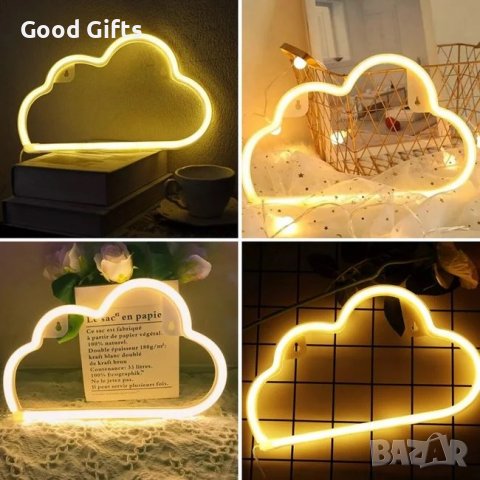 Голяма LED Неонова лампа Облаче