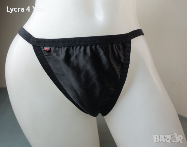 XL черни сатенени полупрашки с ниска талия, снимка 8 - Бельо - 44466835