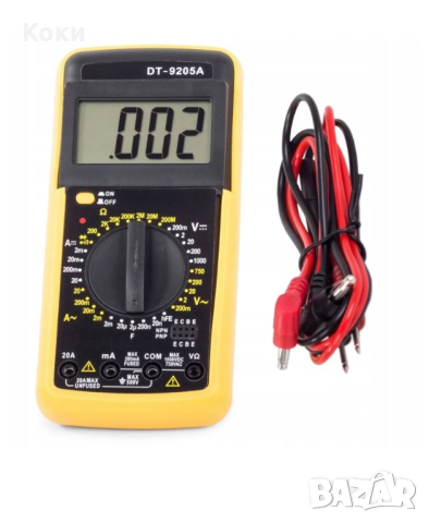 Цифров измервателен уред A-DT9205A Мултиметър, снимка 3 - Друга електроника - 44509550