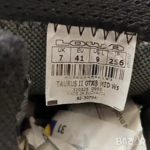Lowa Taurus 2 GTX Mid GORE-TEX водоустойчиви туристически обувки номер 41, снимка 6 - Други - 49625454