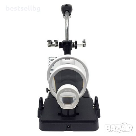 Увеличителна настолна лупа LED осветление трета ръка запояване платки, снимка 7 - Поялници и запояване - 35890397