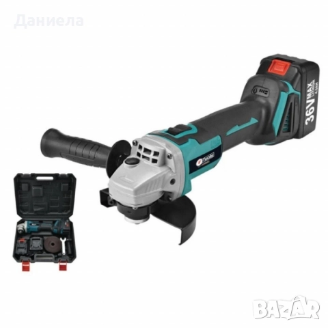 Акумулаторен безчетков ъглошлайф IF Tools AG03 – 36V, 2×4.0Ah батерии, комплект в куфар, снимка 5 - Други инструменти - 51812479