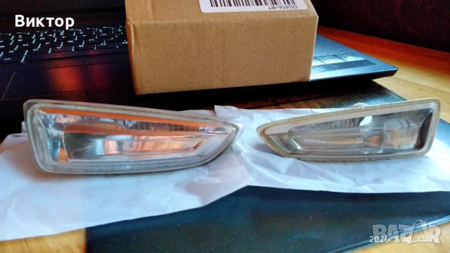 Оригинални мигачи за калник на Опел Астра-j и 2 крушки H-7 за къси светлини