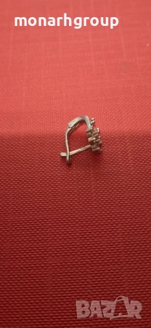 Сребърна обеца, снимка 2 - Обеци - 51058412