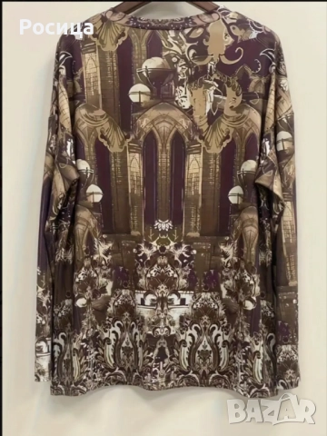 Дамска блуза с дълъг ръкав размер 4ХЛ има разтегливост нова , снимка 2 - Блузи с дълъг ръкав и пуловери - 52337622