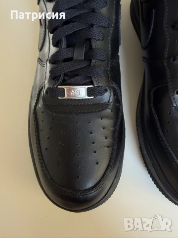 Черни мъжки сникърси маратонки Nike Air Force 1 Low ниски кецове, размер 45, черен цвят, black, AF1, снимка 2 - Кецове - 56043272