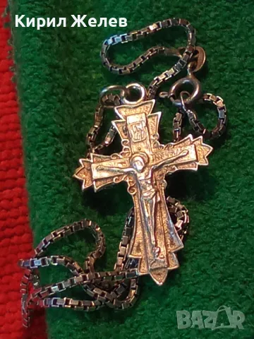 СПАСИ и СОХРАНИ ПРАВОСЛАВЕН СРЕБЪРЕН КРЪСТ РАЗПЯТИЕ с ФИНА СРЕБЪРНА ВЕРИЖКА СРЕБРО 925 ПРОБА 50121, снимка 17 - Антикварни и старинни предмети - 49913115
