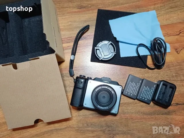 Цифрова фотокамера TEKXDD, 4K Vlog камера, 64GB SD, 18X увеличение, двойна камера предна и задна..., снимка 16 - Камери - 50542377