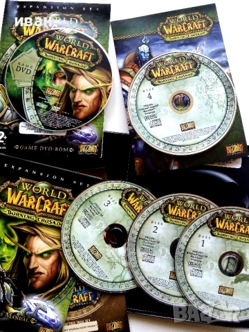Игрa DVD-ROM WORLD of WARCRAFT - Burning crusad - EHPANSION SET DISK 1-5, снимка 2 - Игри за PC - 53782587