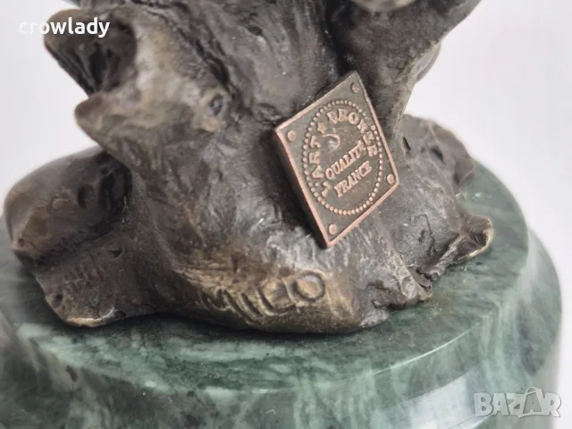 Мигел Фернандо Лопес врабче класическа бронзова пластика, снимка 7 - Статуетки - 55960784