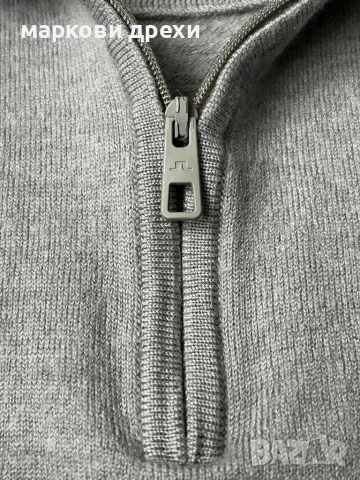 J.LINDEBERG Kian Tour Merino Zip Grey Melange, снимка 9 - Пуловери - 53166439
