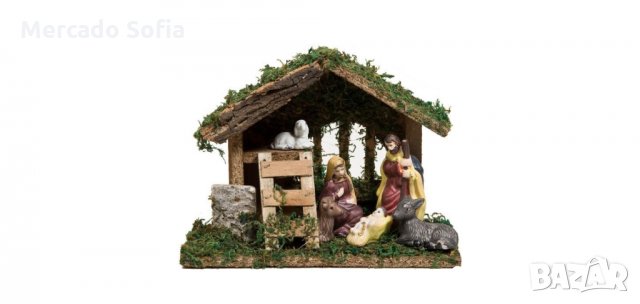 Коледна ясла с 6 порцеланови фигурки (животни)