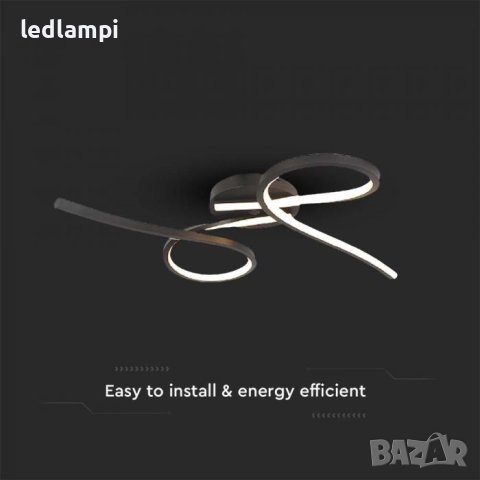 LED Плафониера 24W Черна Топло Бяла Светлина, снимка 3 - Лампи за таван - 41185160