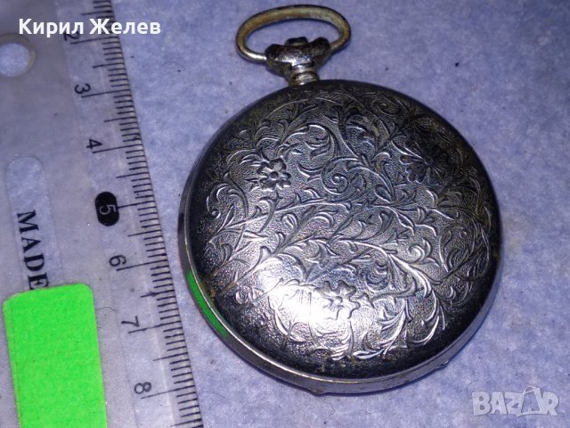 СТАРА КРАСИВА ОРНАМЕНТИРАНА СРЕБРИСТА КАСА за ДЖОБЕН ЧАСОВНИК / ПРАЗНА е! 36669, снимка 2 - Антикварни и старинни предмети - 40060240