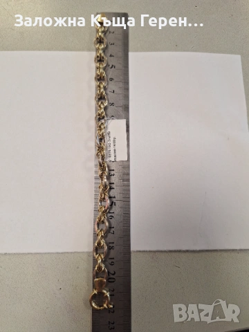 Златна гривна 14,68гр.14к, снимка 3 - Гривни - 53765624